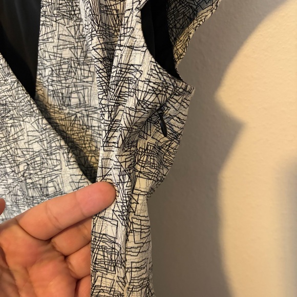 MM LaFleur Felisa Scribble Jacquard Sheath Dress Black Cream 6 - Picture 7 of 10